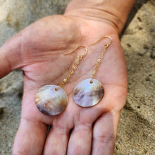 Load image into Gallery viewer, READY TO SHIP Mother of Pearl Drop Earrings - 14k Gold Fill FJD$
