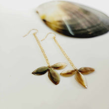 Load image into Gallery viewer, READY TO SHIP Flower Mother of Pearl Drop Earrings - 14k Gold Fill FJD$
