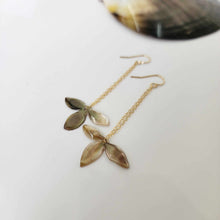 Load image into Gallery viewer, READY TO SHIP Flower Mother of Pearl Drop Earrings - 14k Gold Fill FJD$
