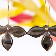 Load image into Gallery viewer, READY TO SHIP Flower Oyster Shell Hoop Earrings - 14k Gold Filled FJD$

