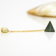 Load image into Gallery viewer, READY TO SHIP Mother of Pearl &amp; Fiji Keshi Pearl Earrings - 14k Gold Fill FJD$
