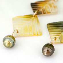 Load image into Gallery viewer, READY TO SHIP Mother of Pearl &amp; Civa Fiji Pearl Earrings - 18k Gold Vermeil FJD$

