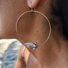 Load image into Gallery viewer, READY TO SHIP Shell Hoop Earrings - 14k Gold Filled FJD$

