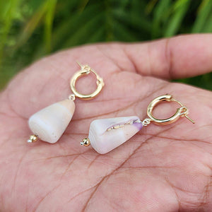 CONTACT US TO RECREATE THIS SOLD OUT STYLE Shell Huggie Earrings - 14k Gold Fill FJD$