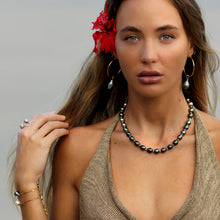 Load image into Gallery viewer, Civa Fiji Pearl Hoop Earrings - Gold Plated FJD$
