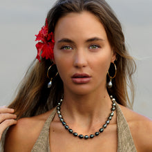Load image into Gallery viewer, Civa Fiji Pearl Hoop Earrings - Gold Plated FJD$
