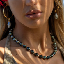 Load image into Gallery viewer, Civa Fiji Pearl Hoop Earrings - Gold Plated FJD$
