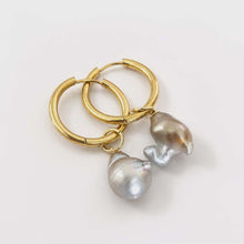 Load image into Gallery viewer, Civa Fiji Pearl Huggie Earrings - Gold Plated FJD$
