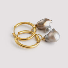 Load image into Gallery viewer, Civa Fiji Pearl Huggie Earrings - Gold Plated FJD$
