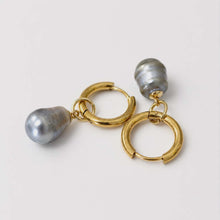 Load image into Gallery viewer, Civa Fiji Pearl Huggie Earrings - Gold Plated FJD$
