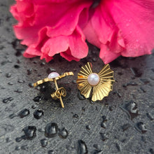 Load image into Gallery viewer, READY TO SHIP Freshwater Pearl Stud Earrings - Gold Plated FJD$
