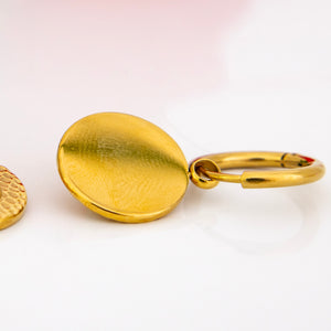 READY TO SHIP Freshwater Pearl Hoop Earrings - Gold Plated FJD$