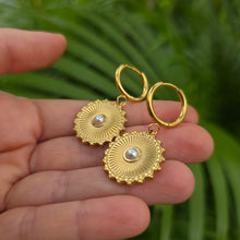 Load image into Gallery viewer, READY TO SHIP Freshwater Pearl Hoop Earrings - Gold Plated FJD$
