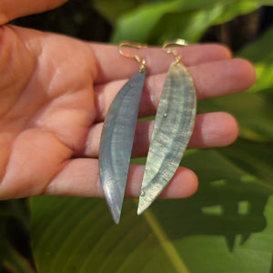 READY TO SHIP Mother of Pearl Earrings - Gold Plated FJD$