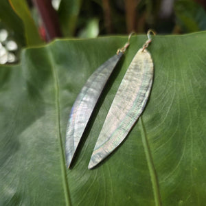 READY TO SHIP Mother of Pearl Earrings - Gold Plated FJD$