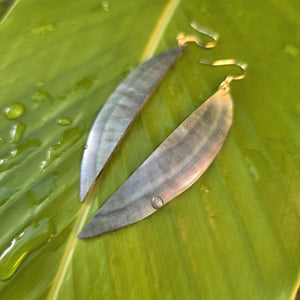 READY TO SHIP Mother of Pearl Earrings - Gold Plated FJD$