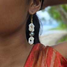 Load image into Gallery viewer, READY TO SHIP Civa Fiji Pearl &amp; Shell Earrings - 18k Gold Vermeil FJD$
