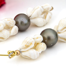 Load image into Gallery viewer, READY TO SHIP Civa Fiji Pearl &amp; Shell Earrings - 18k Gold Vermeil FJD$
