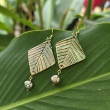 Load image into Gallery viewer, READY TO SHIP Mother of Pearl Earrings with Freshwater Pearls - 18k Gold Vermeil FJD$
