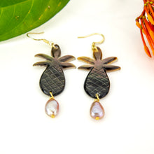 Load image into Gallery viewer, READY TO SHIP Mother of Pearl Earrings with Freshwater Pearl - 18k Gold Vermeil FJD$
