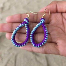 Load image into Gallery viewer, READY TO SHIP Snake Knot Earrings - Nylon &amp; 18k Gold Vermeil FJD$
