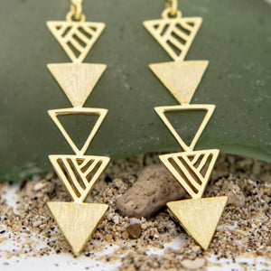 READY TO SHIP Shark Tooth Earrings - 18k Gold Vermeil FJD$