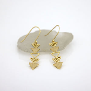 READY TO SHIP Shark Tooth Earrings - 18k Gold Vermeil FJD$