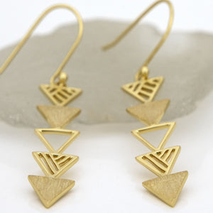 READY TO SHIP Shark Tooth Earrings - 18k Gold Vermeil FJD$