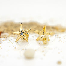 Load image into Gallery viewer, READY TO SHIP Mini Starfish Stud Earrings - 18k Gold Vermeil FJD$
