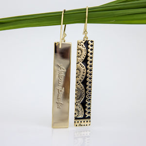READY TO SHIP Tapa Earrings in 18k Gold Vermeil - FJD$
