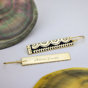 READY TO SHIP Tapa Earrings in 18k Gold Vermeil - FJD$