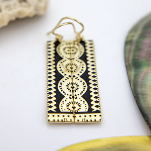 READY TO SHIP Tapa Earrings in 18k Gold Vermeil - FJD$