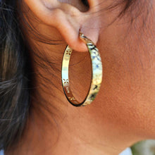 Load image into Gallery viewer, READY TO SHIP Tapa Hoop Earrings in 18k Gold Vermeil - FJD$
