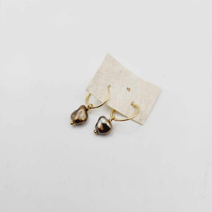 CONTACT US TO RECREATE THIS SOLD OUT STYLE Keshi Pearl Sleeper Earrings in 14k Solid Gold FJD$