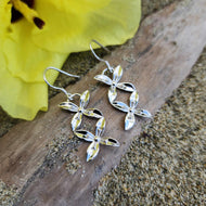 READY TO SHIP Frangipani Bua Earrings - 925 Sterling Silver FJD$