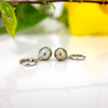 Load image into Gallery viewer, CONTACT US TO RECREATE THIS SOLD OUT STYLE Fiji Pearl Huggie Earrings - 925 Sterling Silver FJD$
