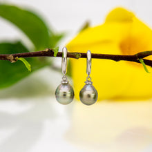 Load image into Gallery viewer, CONTACT US TO RECREATE THIS SOLD OUT STYLE Fiji Pearl Huggie Earrings - 925 Sterling Silver FJD$
