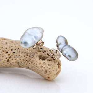 CONTACT US TO RECREATE THIS SOLD OUT STYLE Fiji Keshi Pearl Stud Earrings - 925 Sterling Silver FJD$