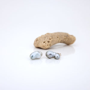 CONTACT US TO RECREATE THIS SOLD OUT STYLE Fiji Keshi Pearl Stud Earrings - 925 Sterling Silver FJD$
