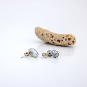 CONTACT US TO RECREATE THIS SOLD OUT STYLE Fiji Keshi Pearl Stud Earrings - 925 Sterling Silver FJD$