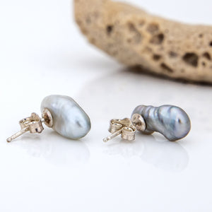 CONTACT US TO RECREATE THIS SOLD OUT STYLE Fiji Keshi Pearl Stud Earrings - 925 Sterling Silver FJD$