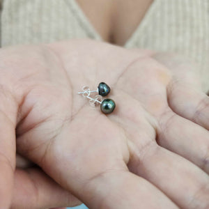 READY TO SHIP Fiji Keshi Pearl Stud Earrings - 925 Sterling Silver FJD$
