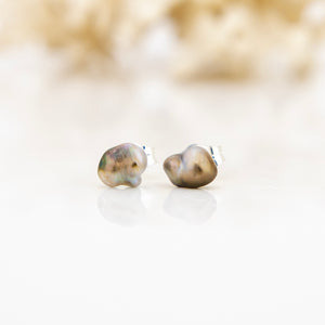 READY TO SHIP Fiji Keshi Pearl Stud Earrings - 925 Sterling Silver FJD$