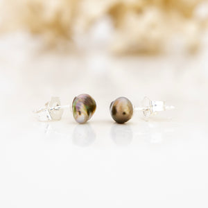 READY TO SHIP Fiji Keshi Pearl Stud Earrings - 925 Sterling Silver FJD$