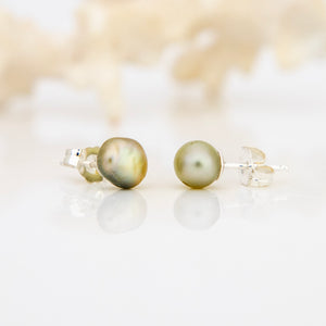 READY TO SHIP Fiji Keshi Pearl Stud Earrings - 925 Sterling Silver FJD$