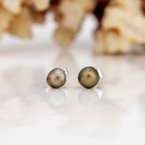 READY TO SHIP Fiji Keshi Pearl Stud Earrings - 925 Sterling Silver FJD$
