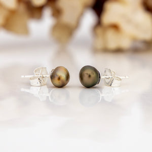 READY TO SHIP Fiji Keshi Pearl Stud Earrings - 925 Sterling Silver FJD$