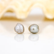 READY TO SHIP Fiji Keshi Pearl Stud Earrings - 925 Sterling Silver FJD$