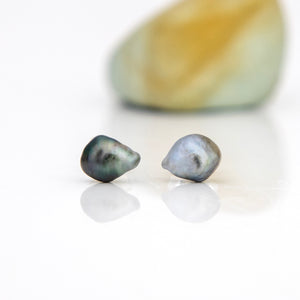 READY TO SHIP Fiji Keshi Pearl Stud Earrings - 925 Sterling Silver FJD$