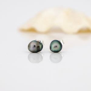 READY TO SHIP Fiji Keshi Pearl Stud Earrings - 925 Sterling Silver FJD$